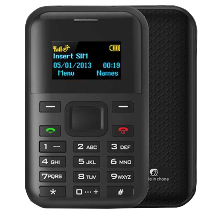 

AEKU C8 Card Mobile Phone, 1.3 inch, MTK6261D, Support Bluetooth, GSM(Black)
