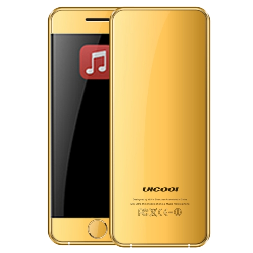 

ULCOOL V66 Card Mobile Phone, 2.0 inch, SC6531CA, Support Bluetooth, FM, LBS Position, Anti-lost, GSM, Dual SIM(Gold)