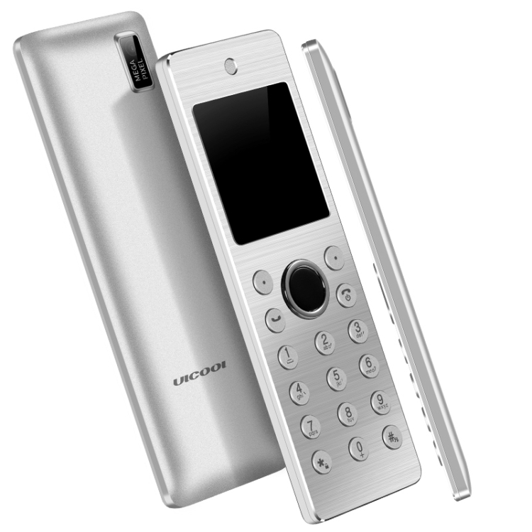

ULCOOL V11 Card Mobile Phone, 1500mAh Battery, 1.52 inch, SC6531D, Support Bluetooth, FM, GSM, Dual SIM(Silver)