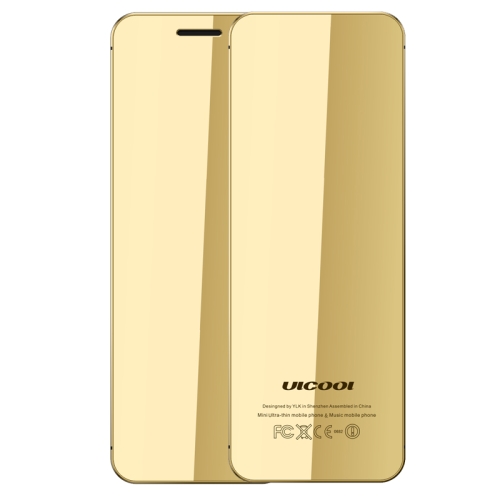 

ULCOOL V36 Card Mobile Phone, 1.54 inch, MTK6261D, Support Touch Keys, Bluetooth, FM, Anti-lost, GSM, Dual SIM(Gold)