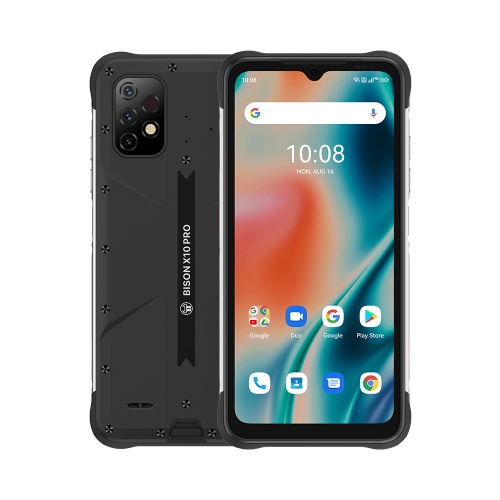 [HK Warehouse] UMIDIGI BISON X10 Pro Rugged Phone, Non-contact Infrared Thermometer, 6GB+128GB, IP68/IP69K Waterproof Dustproof Shockproof, Triple Back Cameras, 6150mAh Battery, Side Fingerprint Identification, 6.53 inch Android 11 MTK Helio P60 Octa Core