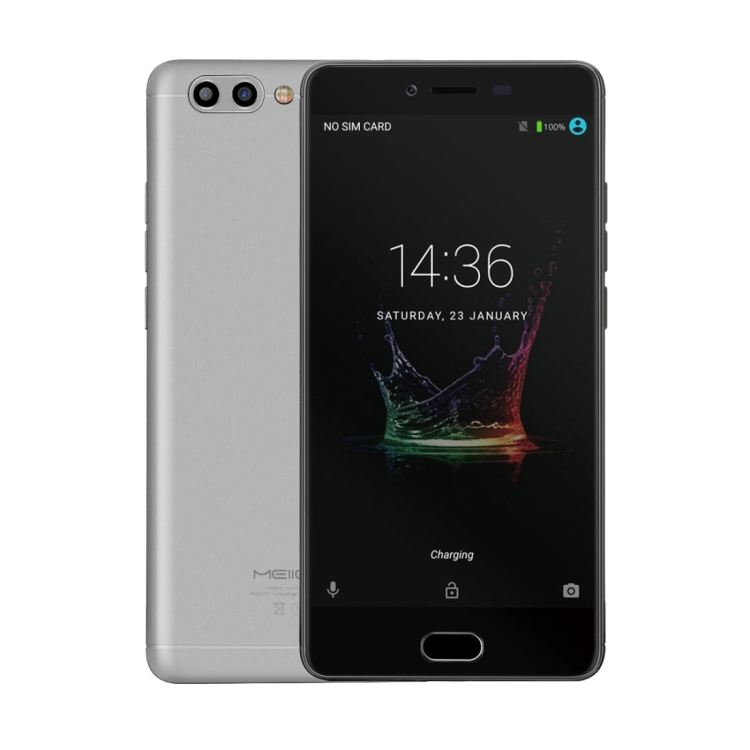 

Meiigoo M1, 6GB+64GB, Dual Back Cameras, Fingerprint Identification, 5.5 inch Android 7.0 MTK6757 Octa Core up to 2.3GHz, Network: 4G, OTG(Silver)
