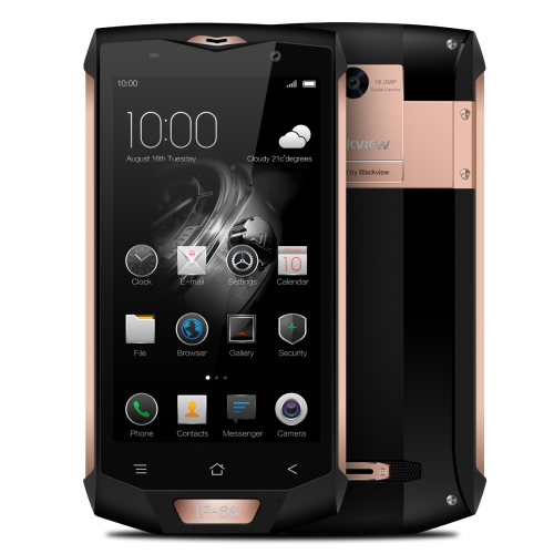 

[HK Stock] Blackview BV8000 Pro, 6GB+64GB, IP68 Waterproof Dustproof Shockproof, 4180mAh Large Battery, Face & Fingerprint Identification, 5.0 inch Android 7.0 MTK6757 Octa Core up to 2.3GHz, NFC, OTG, Network: 4G, Dual SIM(Gold)