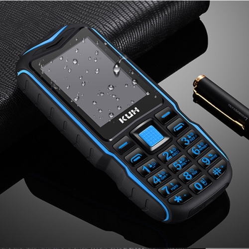 

KUH T3 Rugged Phone, Waterproof Dustproof Shockproof, MTK6261DA, 2400mAh Battery, 2.4 inch, Bluetooth, FM, Dual SIM(Black Blue)