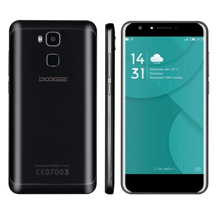 

[RU Stock] DOOGEE Y6, 2GB+16GB, Fingerprint Identification, 5.5 inch Android 6.0 MTK6750 64-Bit Octa core, Network: 4G, Dual SIM(Black)