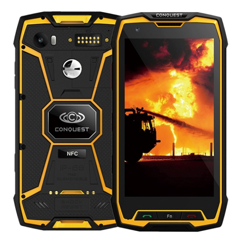 

Conquest S9, 6GB+128GB, Not Support Google Play, Walkie Talkie Function, 6000mAh Battery, IP68 Waterproof Dustproof Shockproof Explosionproof, Fingerprint Identification, 5.5 inch Android 7.1 MTK6757 Octa Core up to 2.35GHz, Network: 4G, NFC, External RFI