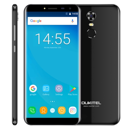 

[HK Stock] OUKITEL C8, 2GB+16GB, Network: 3G, Fingerprint Identification, 5.5 inch Android 7.0 MTK6850A Quad Core up to 1.3GHz, Dual SIM(Black)