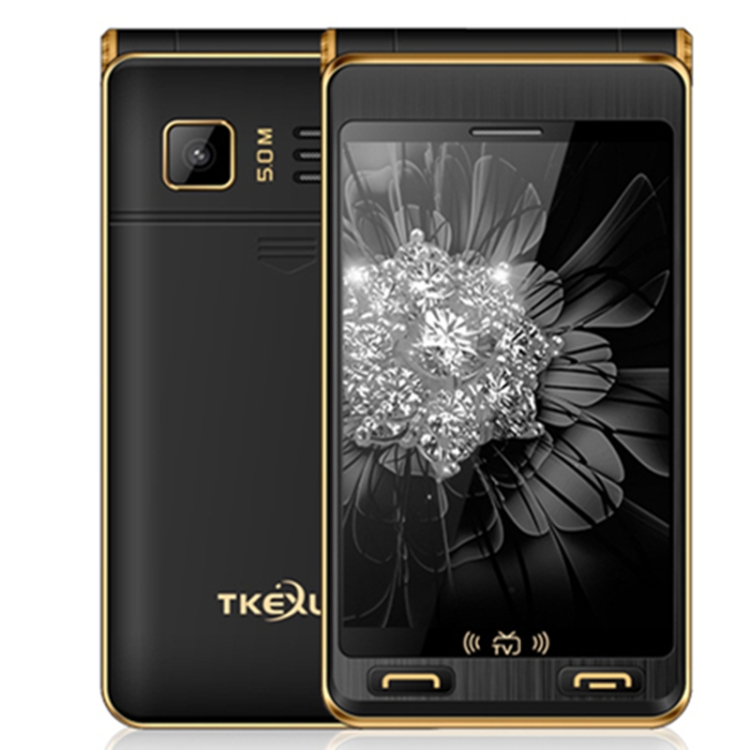 

TKEXUN G10 Plus Flip Phone, Dual Screen, 3.5 inch, 7500mAh Battery, MTK6253, Support TV, FM, MP3, SOS, GSM(Black)