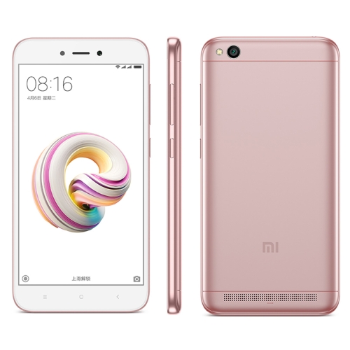 

[HK Stock] Xiaomi Redmi 5A, 2GB+16GB, Official Global Version, 5.0 inch MIUI 9.0 Qualcomm Snapdragon 425 Quad Core up to 1.4GHz, Network: 4G, Dual SIM(Pink)