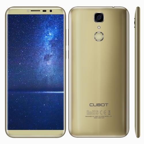 

[HK Stock] CUBOT X18, 3GB+32GB, Fingerprint Identification, 5.7 inch Android 7.0 MTK6737T Quad-Core up to 1.5GHz, Network: 4G, Dual SIM(Gold)