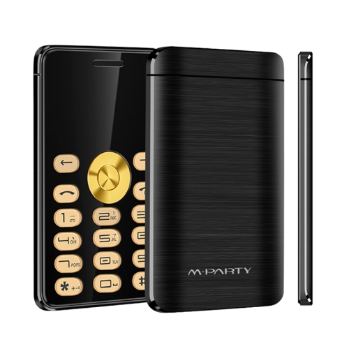 

MPARTY C555B Card Mobile Phone, 1.3 inch, MTK6261DA, 21 Keys, Support Bluetooth, Anti-lost, FM, GSM, Dual SIM (Black)