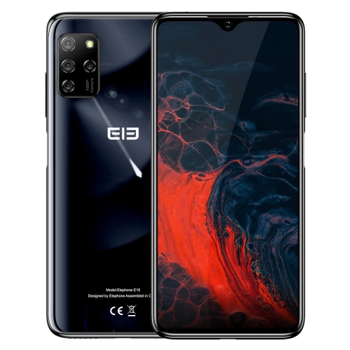 

[HK Stock] ELEPHONE E10 / E2020, 48MP Camera, 4GB+64GB, Quad Back Cameras, Fingerprint Identification, 6.5 inch Drop Screen Android 10.0 MTK6762D Helio P22 Octa Core up to 1.8GHz, Network: 4G, OTG, NFC(Black)