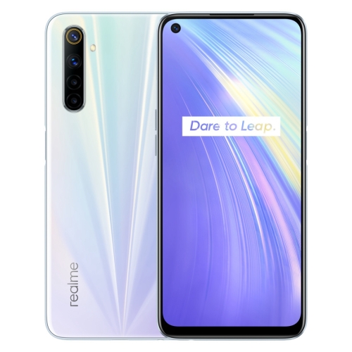 

[HK Warehouse] Realme 6, 64MP Cameras, 4GB+128GB, Global Official Version, Quad Back Cameras, 4300mAh Battery, Side Fingerprint Identification, 6.5 inch Realme UI (Android 10) MediaTek Helio G90T Octa Core up to 2.05GHz, Network: 4G(White)