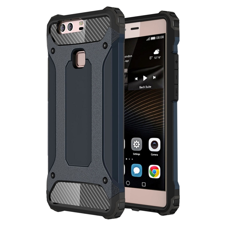 

For Huawei P9 Plus Tough Armor TPU + PC Combination Case(Navy Blue)