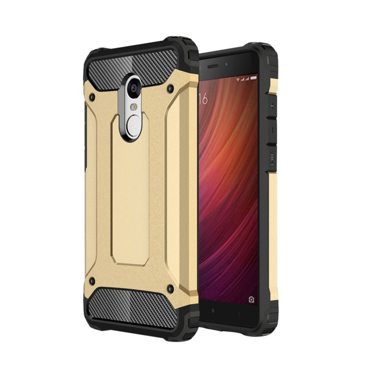 

For Xiaomi Redmi Note 4 Tough Armor TPU + PC Combination Case(Gold)