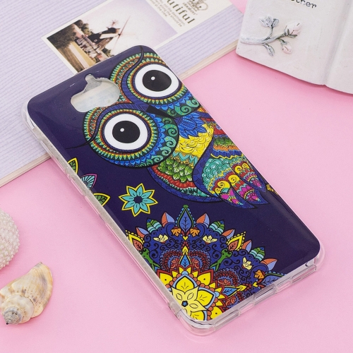 

For Huawei Y5 (2017) / Y6 (2017) Noctilucent IMD Owl Pattern Soft TPU Back Case Protector Cover