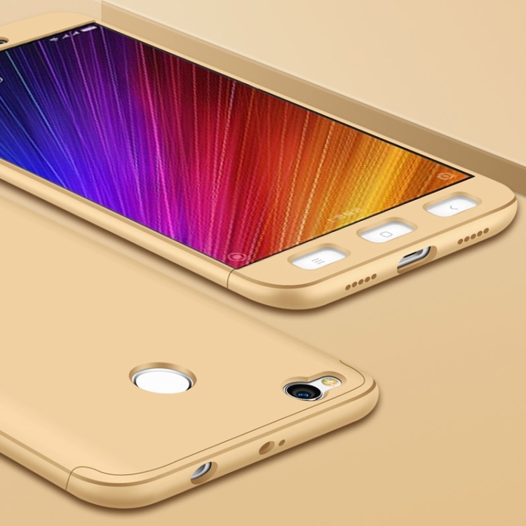 

GKK for Xiaomi Redmi 4X PC Three - paragraph Shield 360 Degrees Full Coverage Protective Case Back Cover(Gold)
