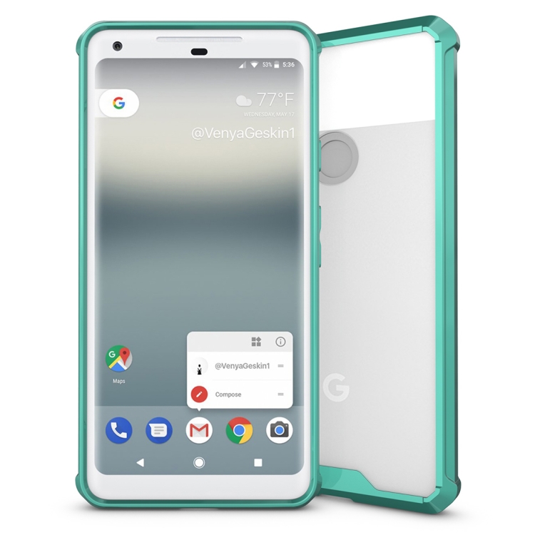 

For Google Pixel 2 XL Acrylic + TPU Shockproof Transparent Armor Protective Back Cover Case(Green)
