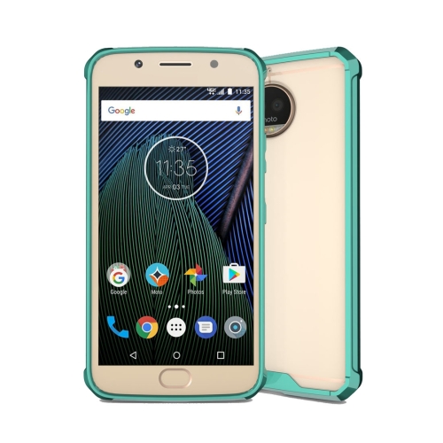 

For Motorola Moto G5S Plus Transparent Shockproof TPU Protective Back Cover Case(Green)