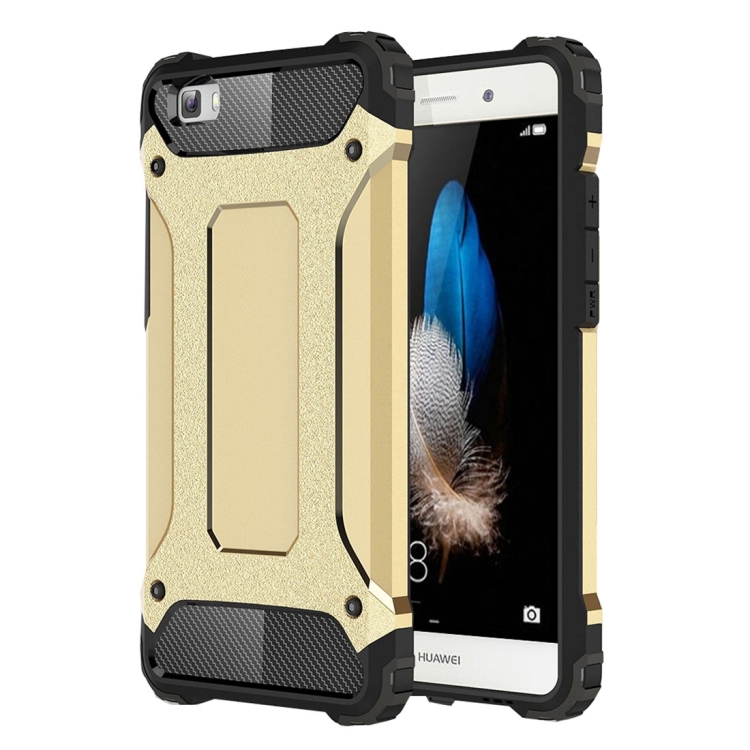 

For Huawei P8 Lite Tough Armor TPU + PC Combination Case(Gold)