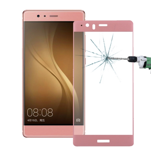 

For Huawei P9 Plus 0.26mm 9H Surface Hardness 3D Explosion-proof Colorized Silk-screen Tempered Glass Full Screen Film(Pink)