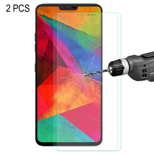 

2 PCS ENKAY Hat-prince 0.26mm 9H 2.5D Curved Edge Tempered Glass Film for LG V40 ThinQ