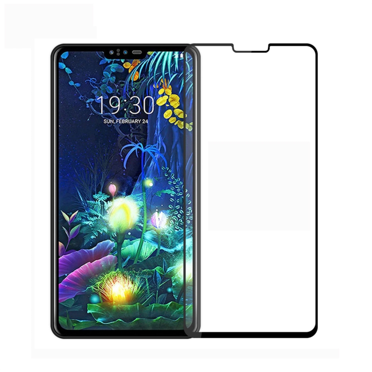 

PINWUYO 9H 2.5D Full Screen Tempered Glass Film for LG V50 ThinQ 5G (Black)