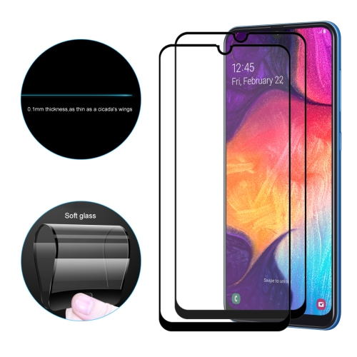 

2 PCS ENKAY Hat-Prince 0.1mm Full Screen Cover Flexible Glass Tempered Protective Film for Galaxy M30 / Galaxy A30 / A50