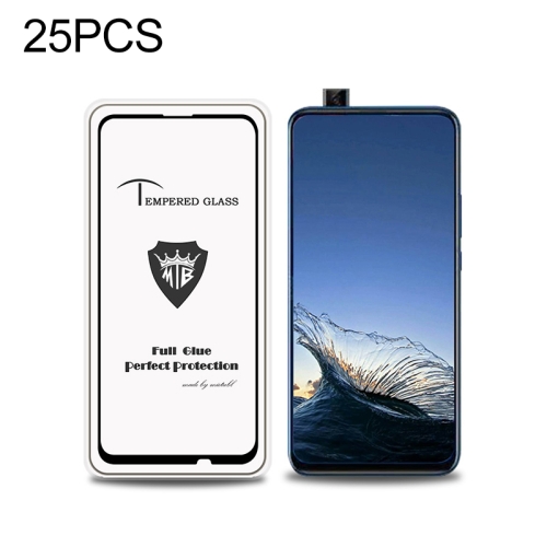 

25 PCS MIETUBL Full Screen Full Glue Anti-fingerprint Tempered Glass Film for Huawei P Smart Z (Black)