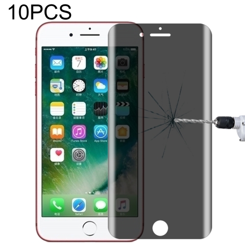 

10PCS 9H Surface Hardness 180 Degree Privacy Anti Glare Screen Protector for iPhone 7 Plus / 8 Plus