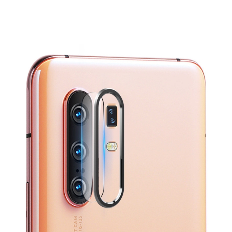 

For Vivo X30 Pro 0.3mm Metal Rear Camera Lens Ring + Rear Camera Lens Tempered Glass Film Set (Black)