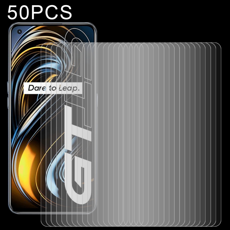 

For OPPO Realme GT 5G 50 PCS 2.5D Non-Full Screen Tempered Glass Film