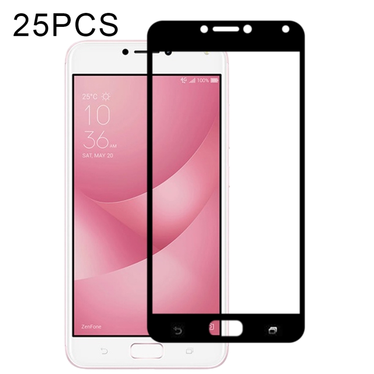 

25 PCS For Asus ZenFone 4 Max / ZC520KL 9H Surface Hardness Explosion-proof Silk-screen Tempered Glass Full Screen Film