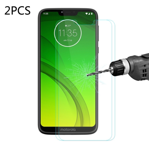 

2 PCS ENKAY Hat-Prince 0.26mm 9H 2.5D Curved Edge Tempered Glass Film for Motorola Moto G7 Power