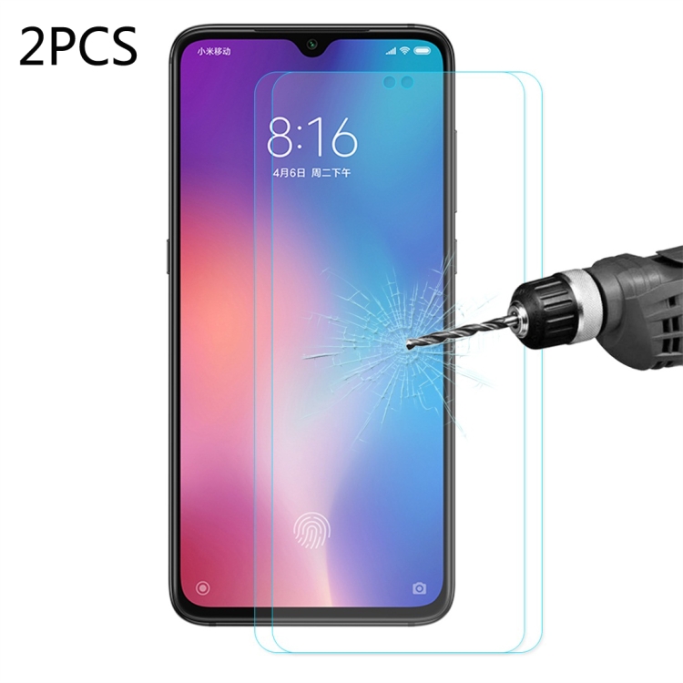 

2 PCS ENKAY Hat-Prince 0.26mm 9H 2.5D Curved Edge Tempered Glass Film for Xiaomi Mi 9