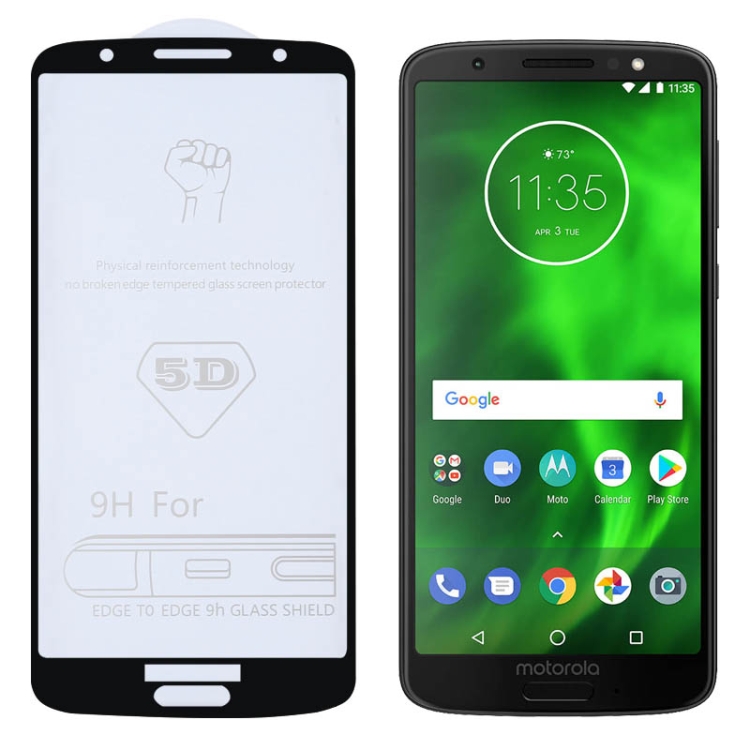 

9H 5D Full Glue Full Screen Tempered Glass Film for Motorola Moto G6