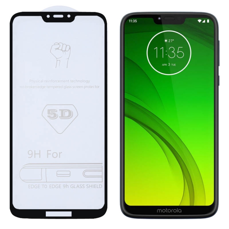 

9H 5D Full Glue Full Screen Tempered Glass Film for Motorola Moto G7 Power