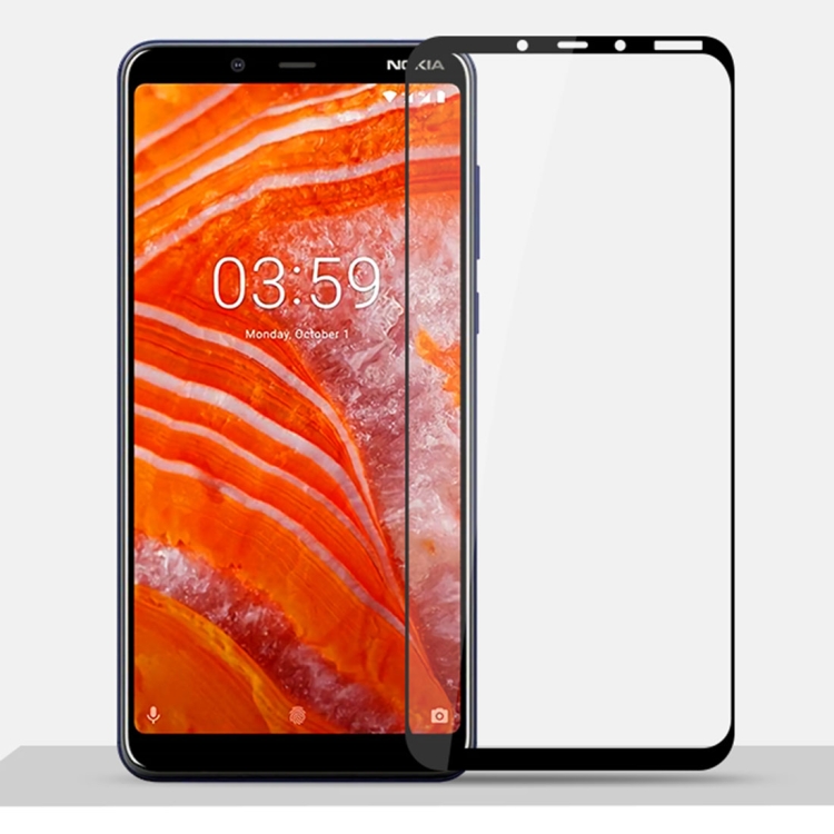 

MOFI 9H 2.5D Anti-fall Full Screen Tempered Glass Film for Nokia 3.1 Plus (Black)