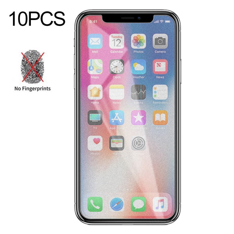 

10 PCS Non-Full Matte Frosted Tempered Glass Film for iPhone X / XS / iPhone 11 Pro