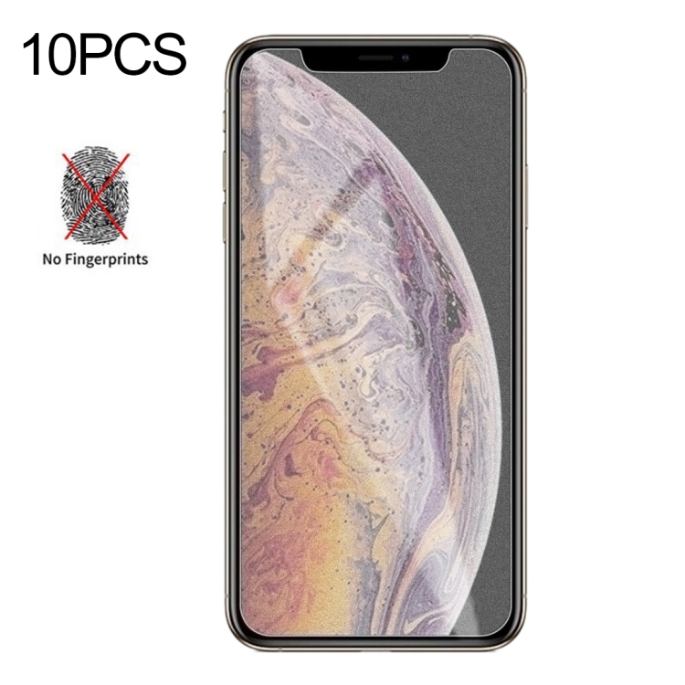 

10 PCS Non-Full Matte Frosted Tempered Glass Film for iPhone XS Max / iPhone 11 Pro Max