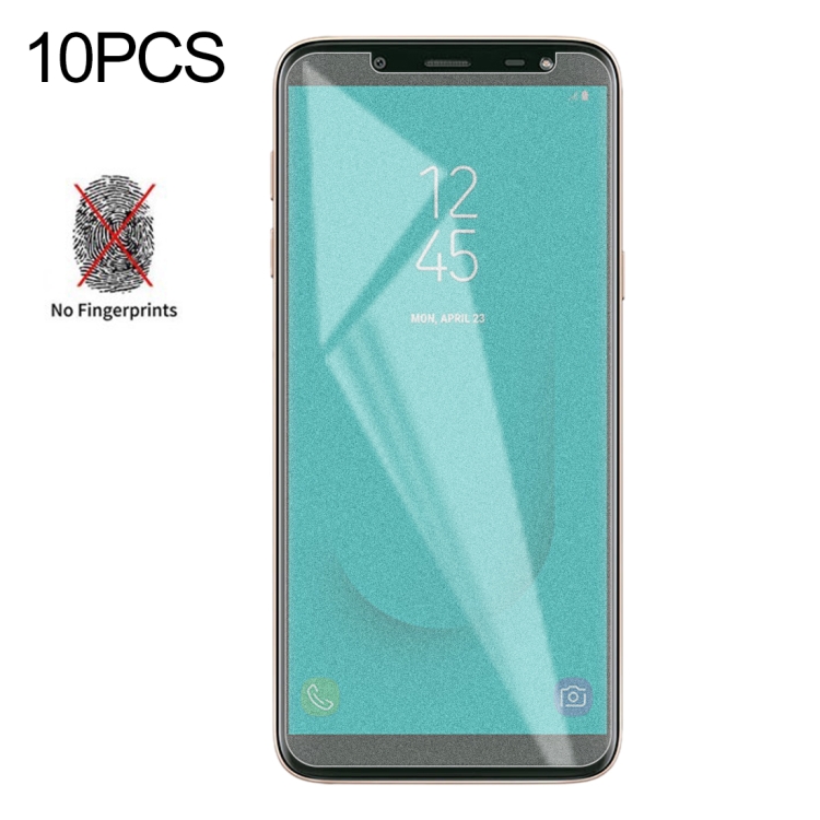 

10 PCS Non-Full Matte Frosted Tempered Glass Film for Galaxy J6