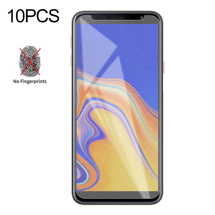 

10 PCS Non-Full Matte Frosted Tempered Glass Film for Galaxy J4+ / J6+