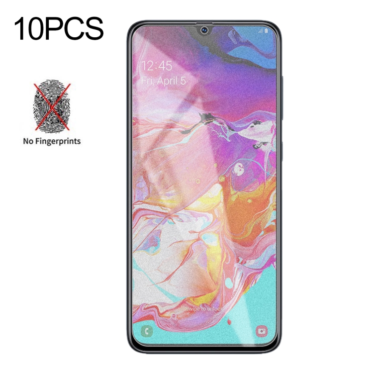 

10 PCS Non-Full Matte Frosted Tempered Glass Film for Galaxy A70