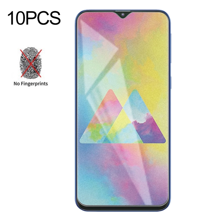 

10 PCS Non-Full Matte Frosted Tempered Glass Film for Galaxy M20