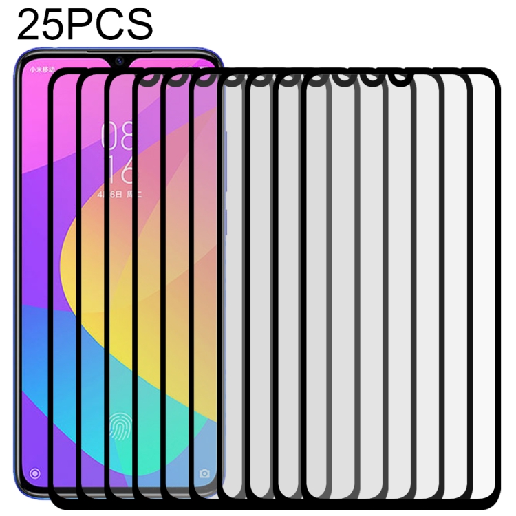

25 PCS 9H Full Screen Full Tempered Glass Film for Xiaomi Mi CC9