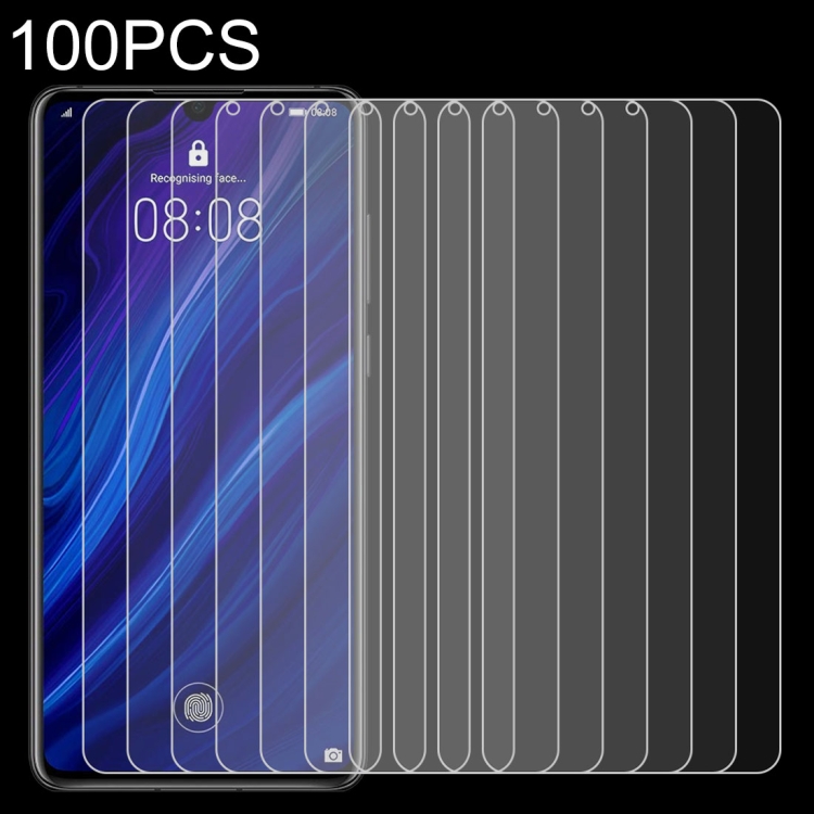 

100 PCS 0.26mm 9H 2.5D Tempered Glass Film for Huawei P30