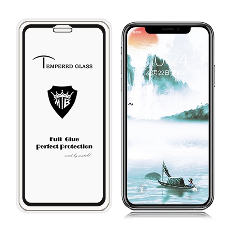 

Full Screen Full Glue Anti-fingerprint Tempered Glass Film for iPhone XR (Black)