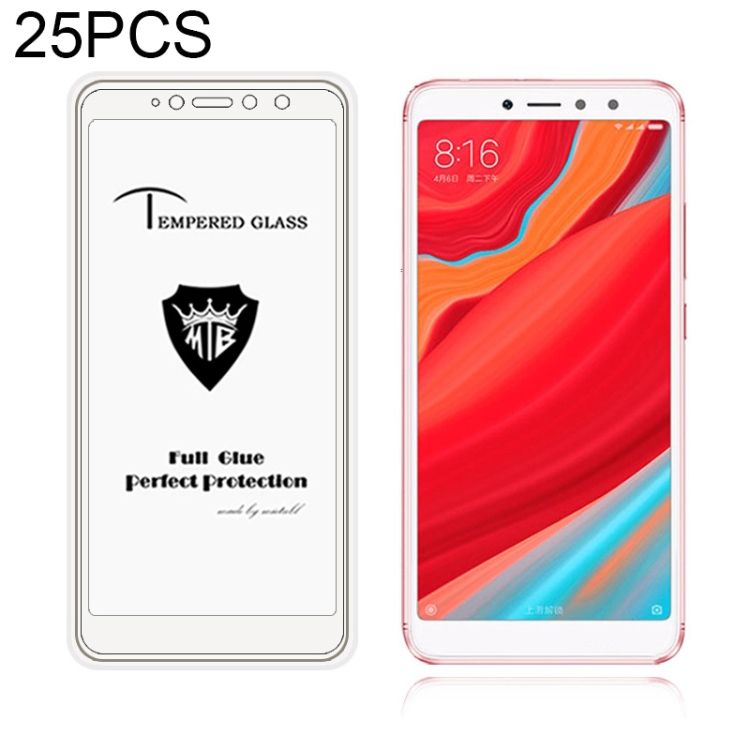 

25 PCS MIETUBL Full Screen Full Glue Anti-fingerprint Tempered Glass Film for Xiaomi Redmi S2 (White)