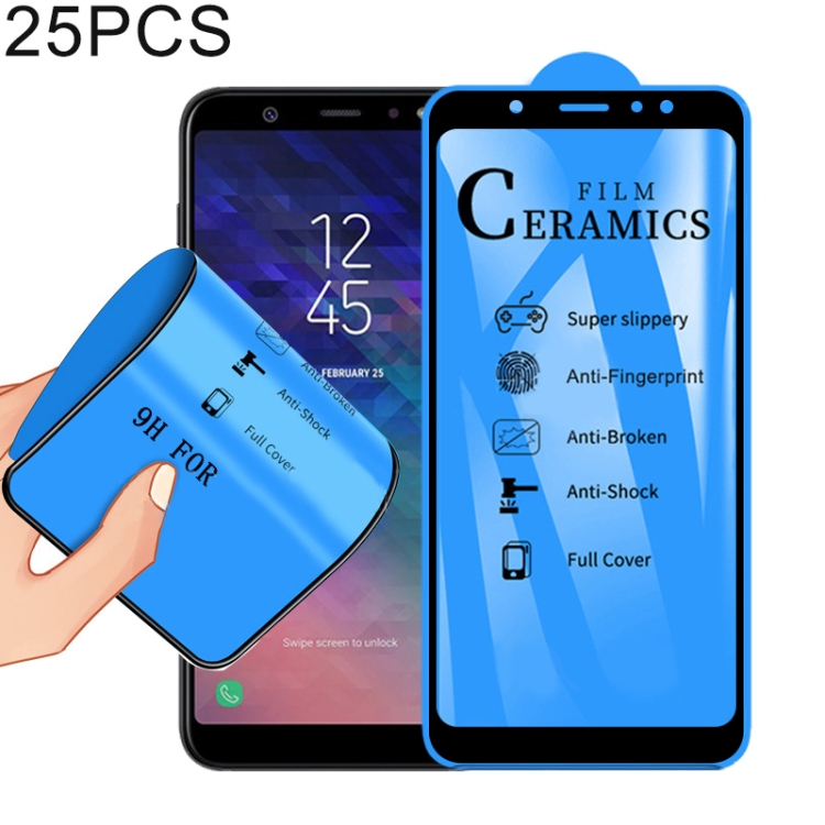 

25 PCS 2.5D Full Glue Full Cover Ceramics Film for Galaxy A6 Plus (2018)