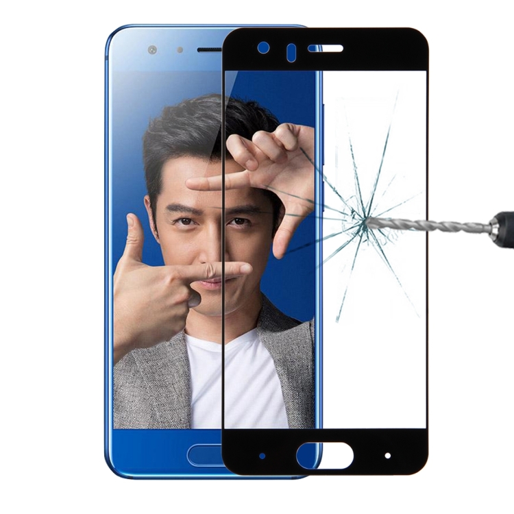 

For Huawei Honor 9 0.26mm 9H Surface Hardness 2.5D Explosion-proof Silk-screen Tempered Glass Full Screen Film(Black)